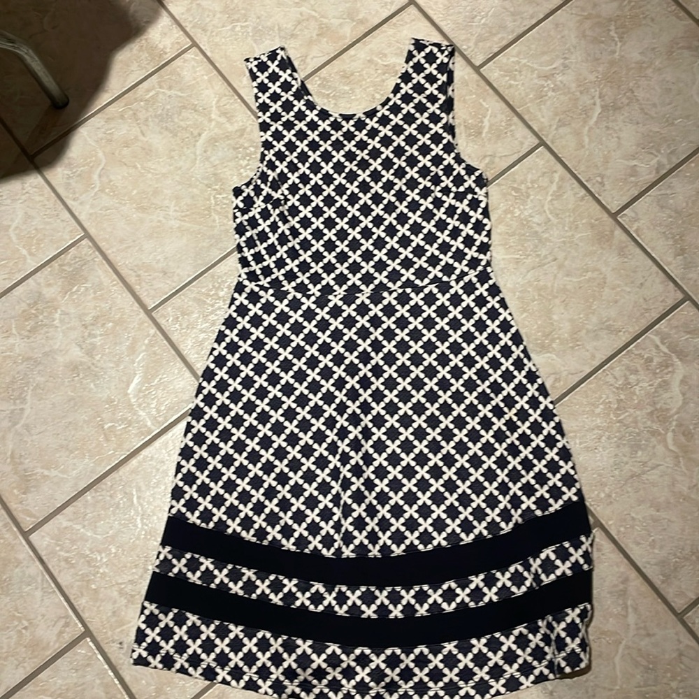 Blue and White Dress